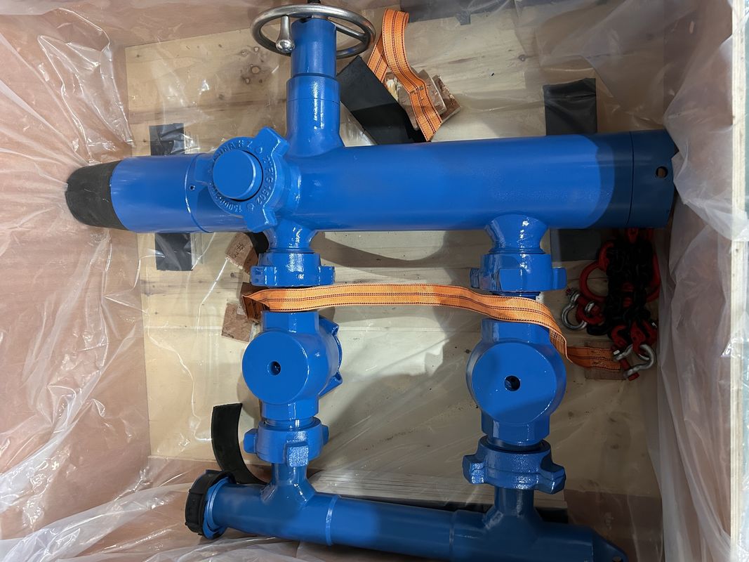 7' API Casing LTC BTC Buckle เชื่อม 54Mpa ความดันการทดสอบ Single Plug Cementing Head With Wooden Packing 550KG