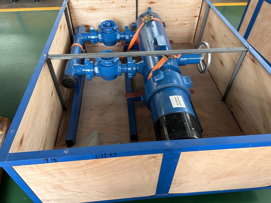 13-3/8' API Casing BTC Buckle เชื่อม 54Mpa ความดันการทดสอบ Double Plug Cementing Head With Wooden Packing 810KG