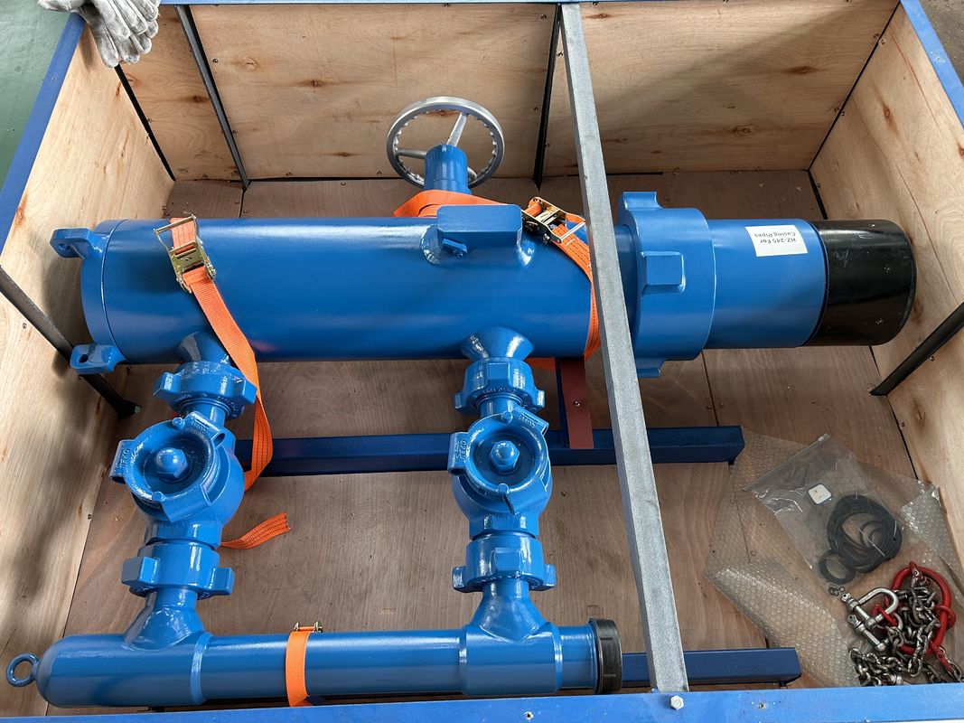 7' API Casing LTC BTC Buckle เชื่อม 54Mpa ความดันการทดสอบ Single Plug Cementing Head With Wooden Packing 550KG